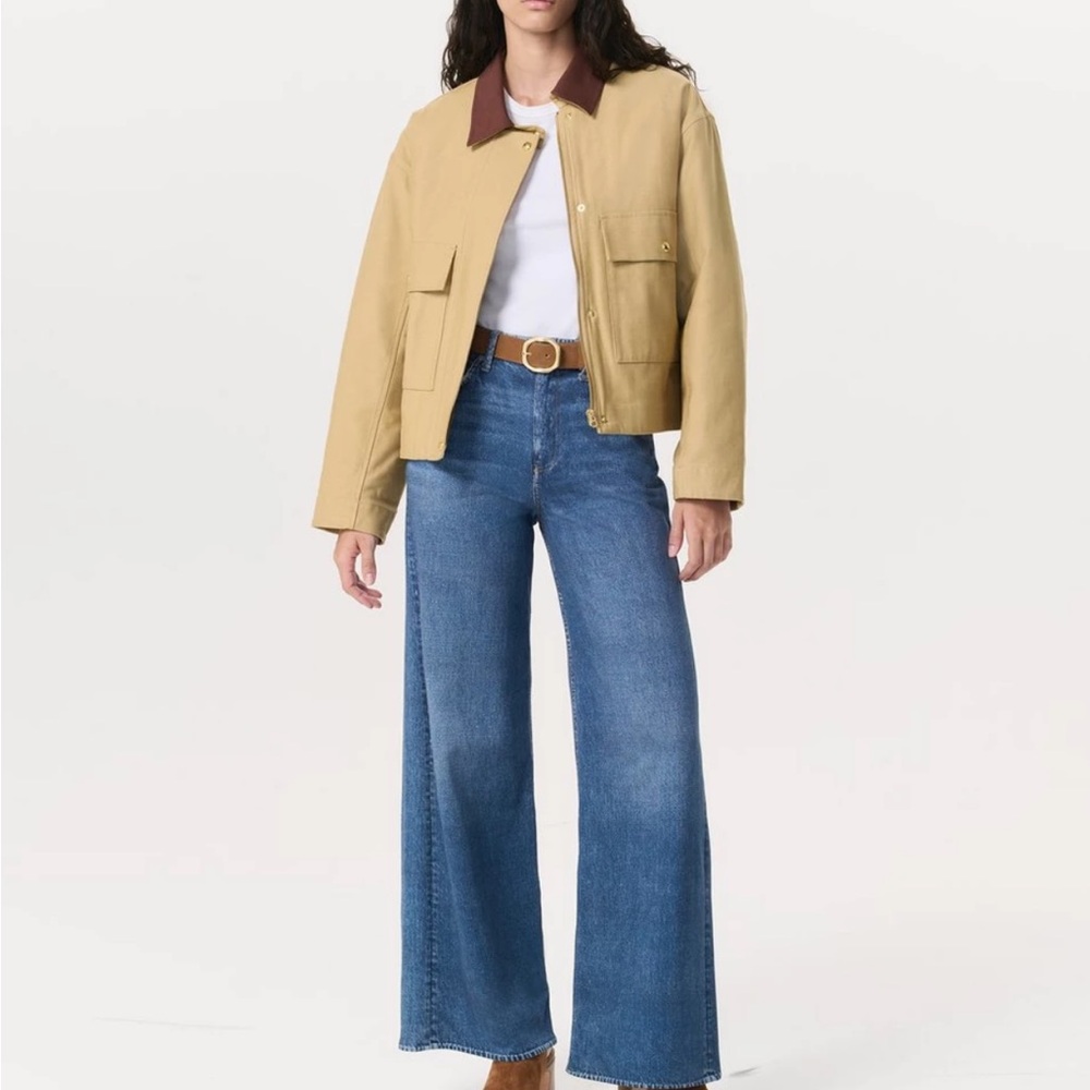 Tan Jacket with Brown Collar